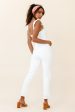 All For Love Square Neckline Ruffle Strap Jumpsuit White For Sale