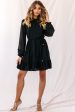 Tracee Open Black Ruffled Hemline Dress Black Tall Discount