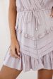 Willah Pintuck And Frill Detail Drawstring Dress Mauve Supply