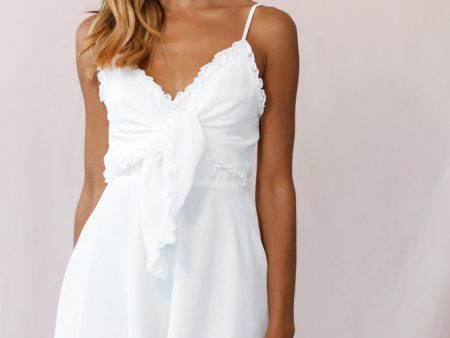 Zeta Bust Tie A-Line Dress White Supply