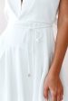 Valley Ruffle Tie-Up Back Dress White Sale