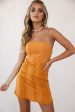 Whitley Embroidered Bandeau Dress Sunset For Cheap