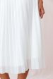 Artemis Accordion Pleat Strappy Back Midi Dress White Sale