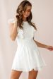 Wilton Ruffle Shoulder A-Line Dress White Online