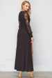 Vana Lacey Crochet Maxi Romper Black Supply