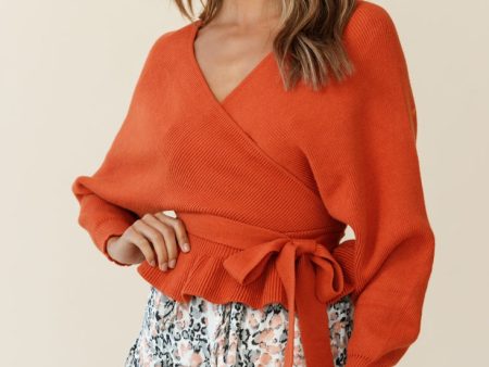 Amara Long Sleeve Knit Top Camel Online