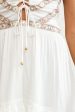 Virgo High-Low Hem Lace-Up Dress White on Sale