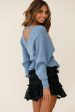 Amara Long Sleeve Knit Top Midnight Blue Supply