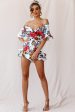 Ambrosia Off-Shoulder Floral Romper White Discount