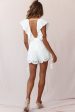 Kipper V-Neck Scalloped Romper White Online Sale