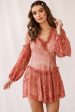 Albany Open Back Frill Dress Rose Sale