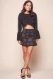 Mari Astrology Embellishment Mini Skirt Black on Sale